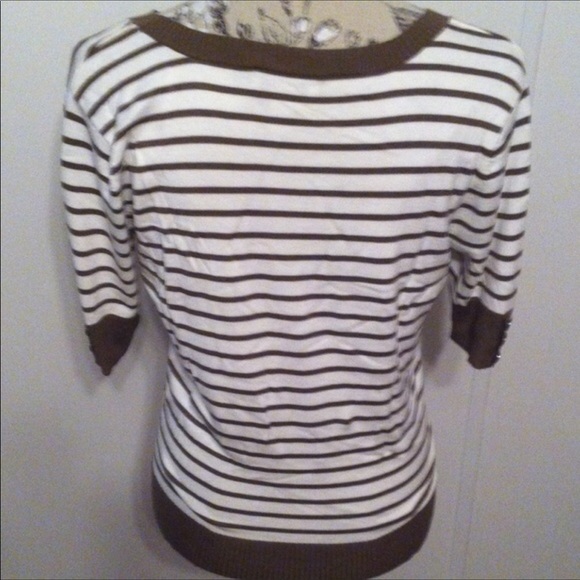 Talbots Green Striped Sweater M - Picture 3 of 4